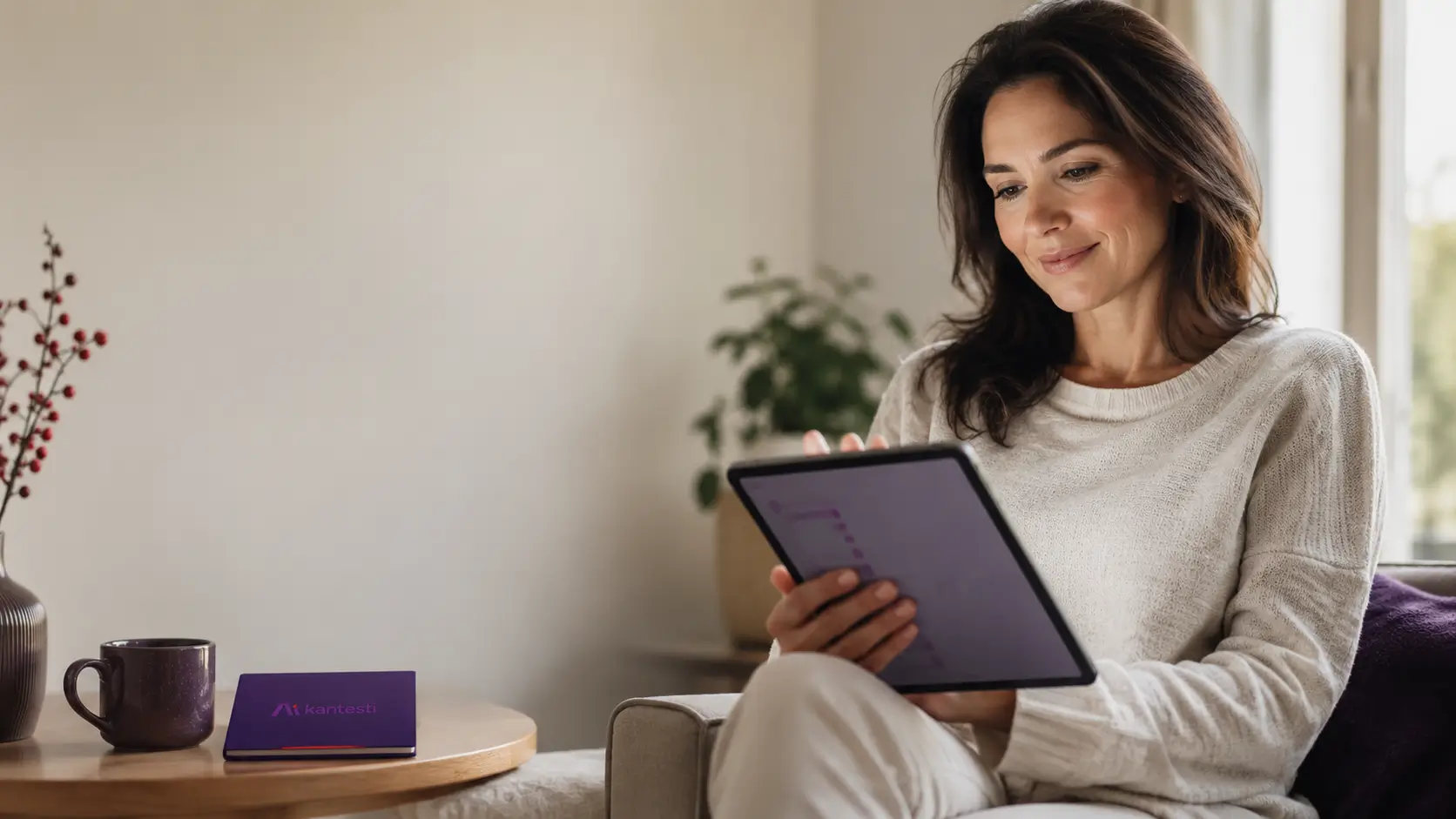 Free AI Blood Test Interpretation for Patients in Need Hopeful patient reading an easy-to-understand free AI blood test report on a tablet